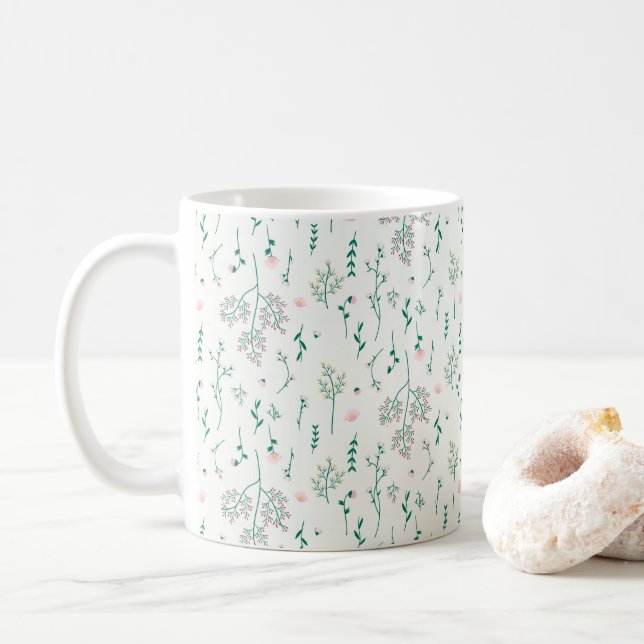 Mug Motif Fleur Classic Floral Printemps (Avec donut)