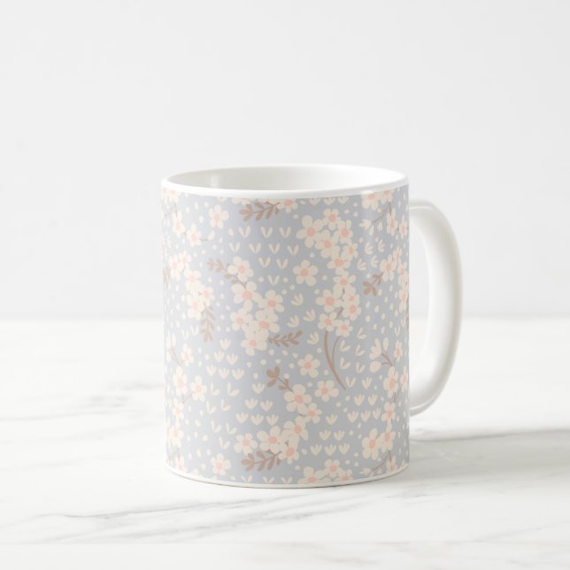 Mug Motif fleur de myosotis (Devant droit)