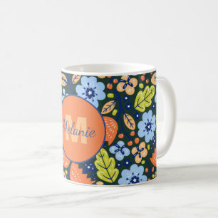 Mug Motif Fleur Personnalisé Moderne Coloré Joli