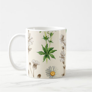 Mug Motif fleur sauvage aquarelle.