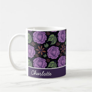 Mug Motif fleuri fleuri sans couture personnalisée
