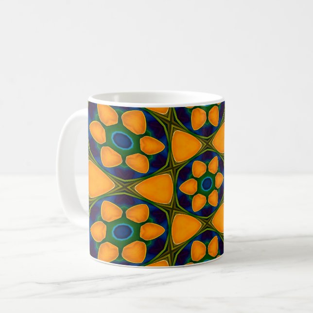Mug Motif Fleurs Abstraites uniques (Devant gauche)