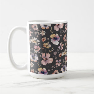 Mug Motif Fleurs Sauvages Aquarelle Bohème Triste