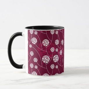 Mug Motif floral abstrait