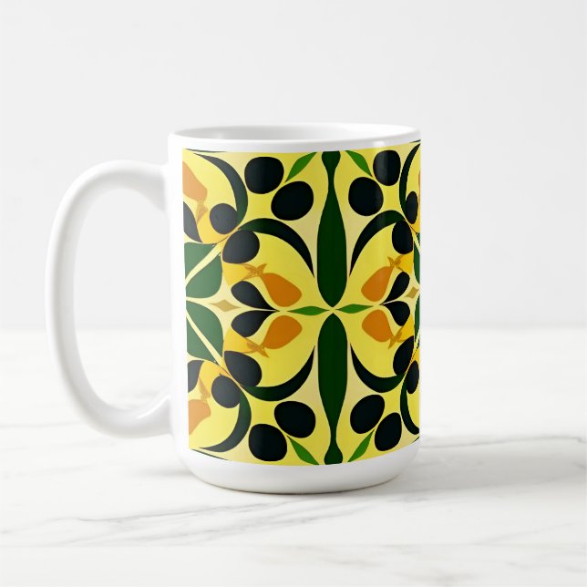 Mug Motif floral abstrait coloré (Gauche)