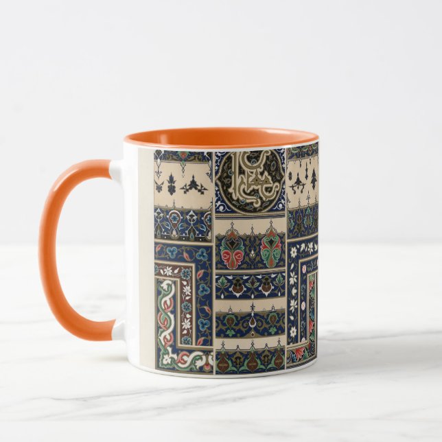 Mug Motif floral arabe vintage complexe (Gauche)