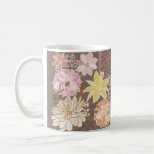 Mug Motif floral asphaltique bohème rustique