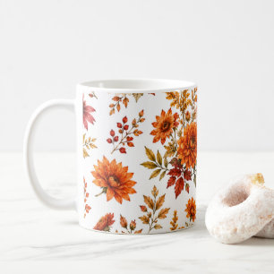 Mug Motif floral automnal vintage avec tournesols