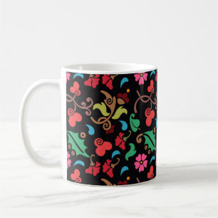 Mug Motif Floral Avec Arrière - plan Couleur Douce