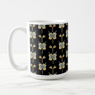 Mug Motif floral avec fleurs jaunes