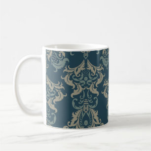 Mug Motif floral baroque. ornement floral classique. v
