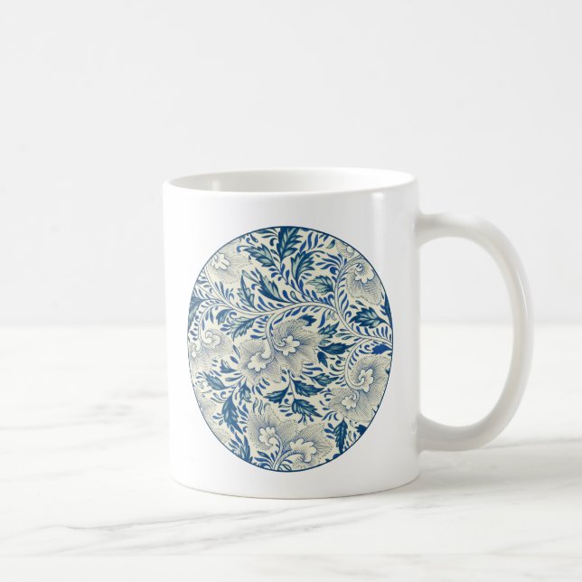 Mug Motif Floral bleu Antique Design asiatique (Droite)