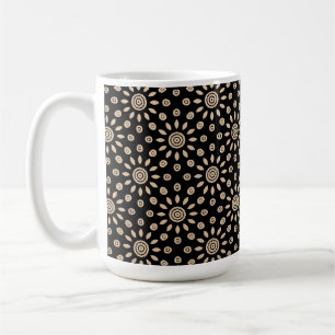 Mug Motif Floral Bohème Rétro Golden Sun