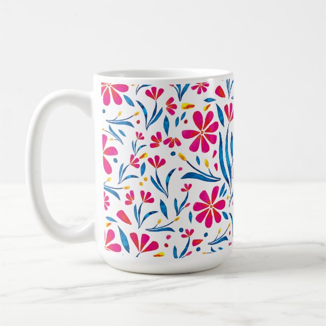 Mug Motif floral d'aquarelle (Gauche)