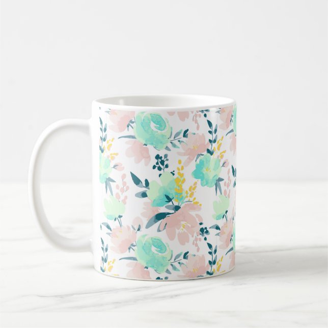 Mug Motif floral d'aquarelle (Gauche)