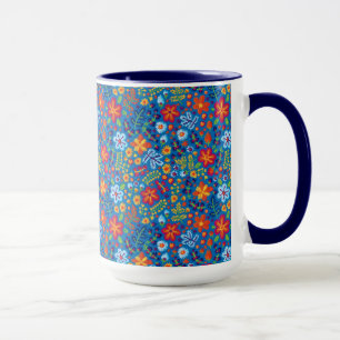 Mug Motif floral de broderie