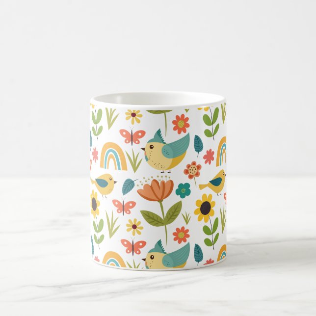 Mug Motif floral de l'aquarelle de printemps (Centre)