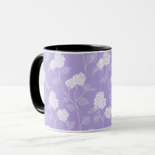 Mug Motif floral de lavande lilas féminin