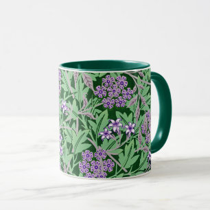 Mug Motif floral de lilas et vert