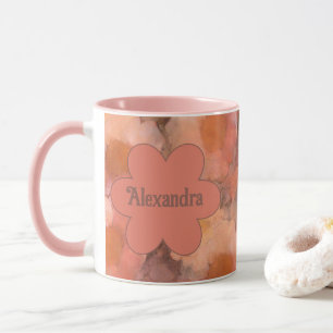 Mug Motif floral de marguerite à l'aquarelle rustique