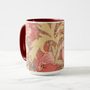 Mug Motif floral de Nouveau d'art de pavots de William