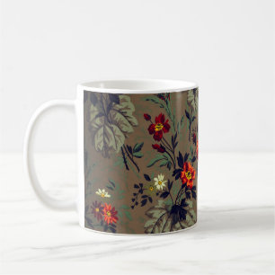Mug Motif floral de roses rouges vintage