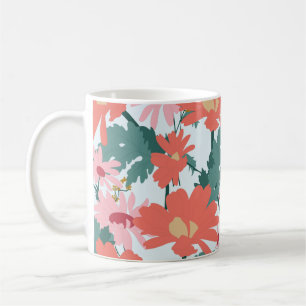 Mug Motif Floral Dessin Élégant Fleurs Décoratives