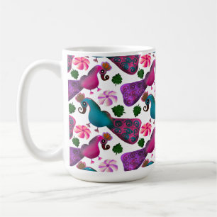 Mug Motif floral d'oiseau mignon Oiseaux colorés