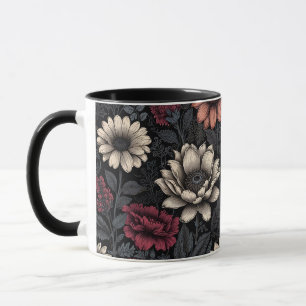Mug Motif floral dynamique avec des couleurs mixtes
