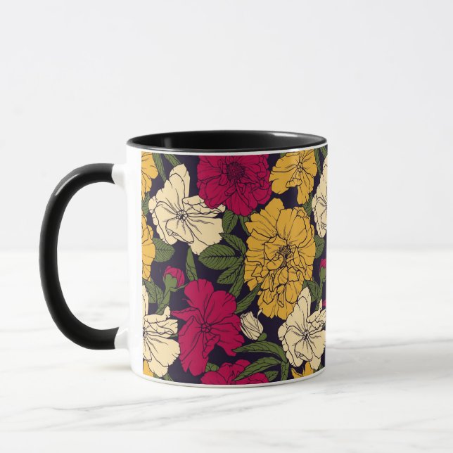 Mug Motif floral élégant (Gauche)
