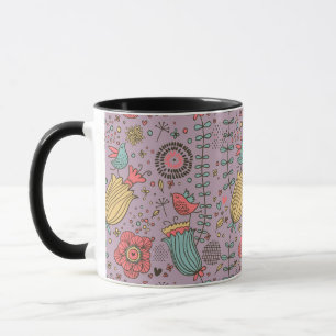 Mug Motif floral élégant avec des fleurs