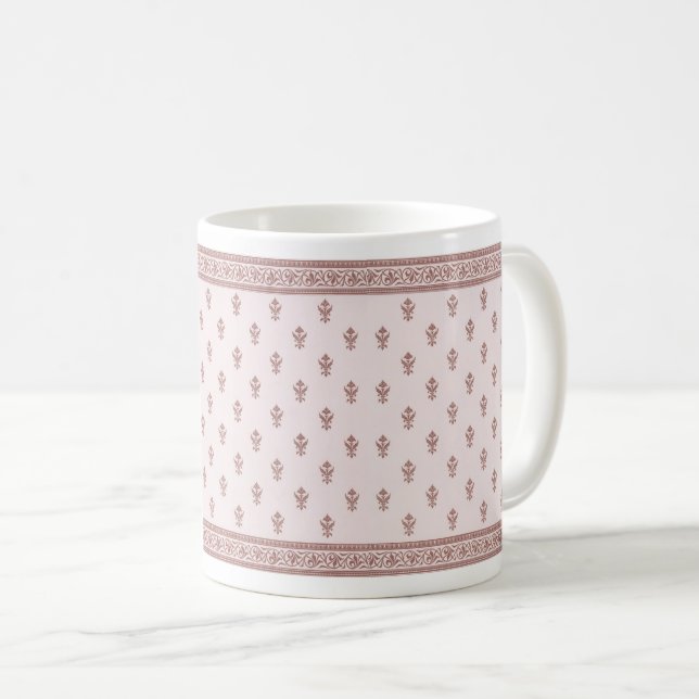 Mug Motif Floral En Rose Champignons (Devant droit)