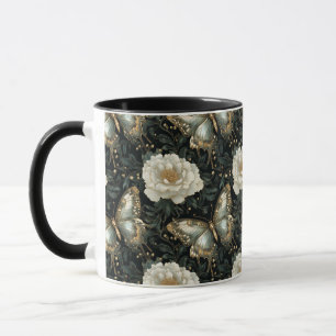 Mug Motif floral et papillon luxueux sans couture