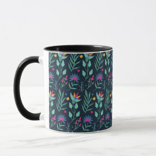 Mug Motif floral exotique peint à la main-23206