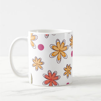 Mug motif floral fleurs dessin floral botanique flo
