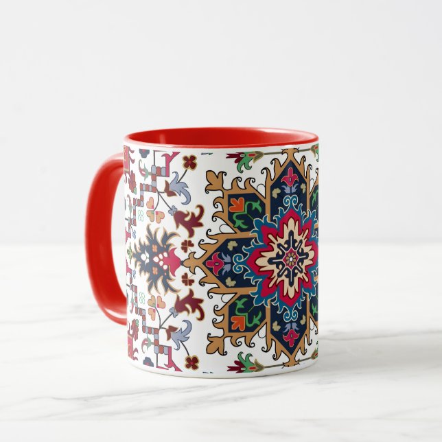 Mug Motif floral géométrique orné (Devant gauche)