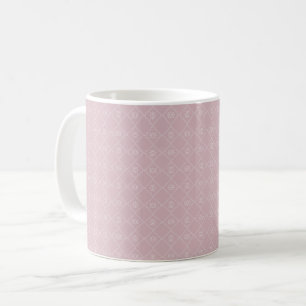 Mug Motif floral géométrique rose poussiéreux vintage