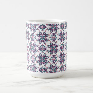 Mug Motif floral Ikat coloré