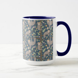 Mug Motif floral mignon de paresse
