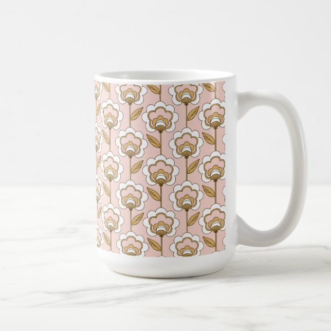 Mug Motif floral moderne de la moitié du siècle (Droite)