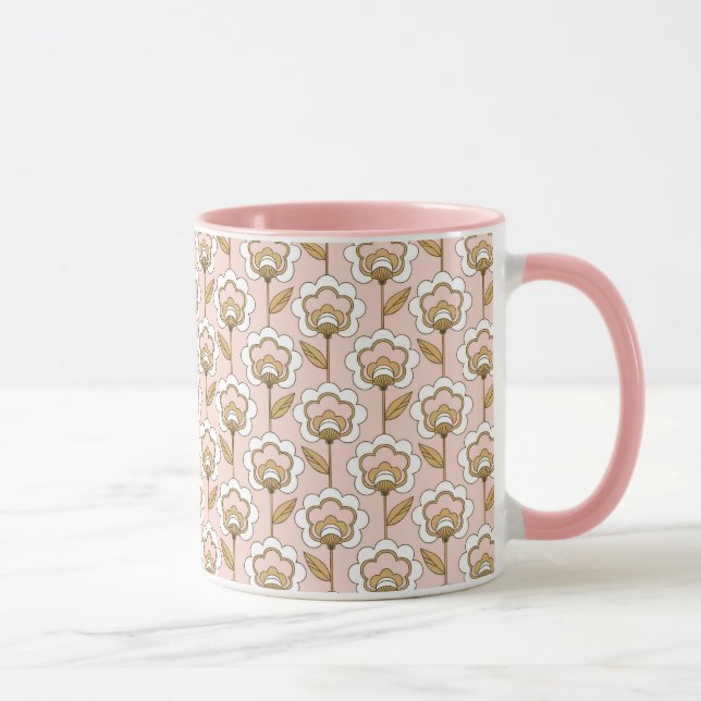 Mug Motif floral moderne de la moitié du siècle (Droite)