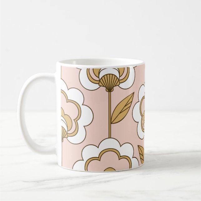 Mug Motif floral rétro incolore (Gauche)
