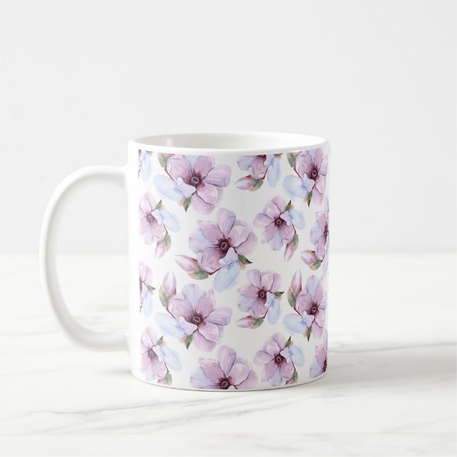 Mug Motif floral romantique (Gauche)