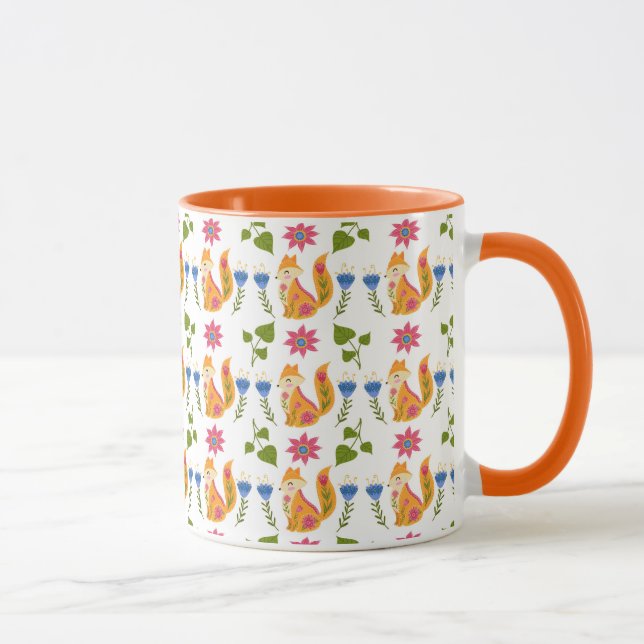 Mug Motif floral rusé assez en pastel (Droite)