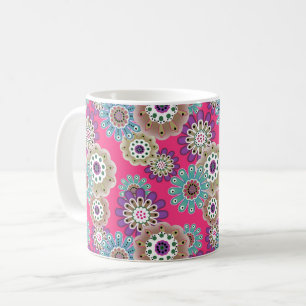 Mug Motif floral rustique coloré rétro