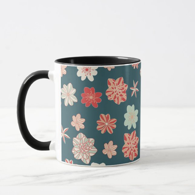 Mug Motif floral sans couture  (Gauche)