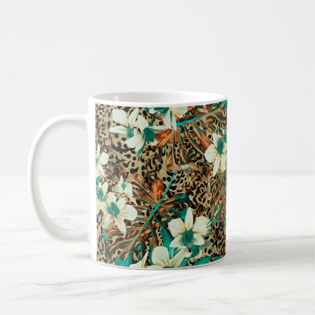 Mug Motif floral sans soudure avec orchidées (Gauche)