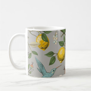 Mug Motif floral sans soudure. Papier peint botanique.