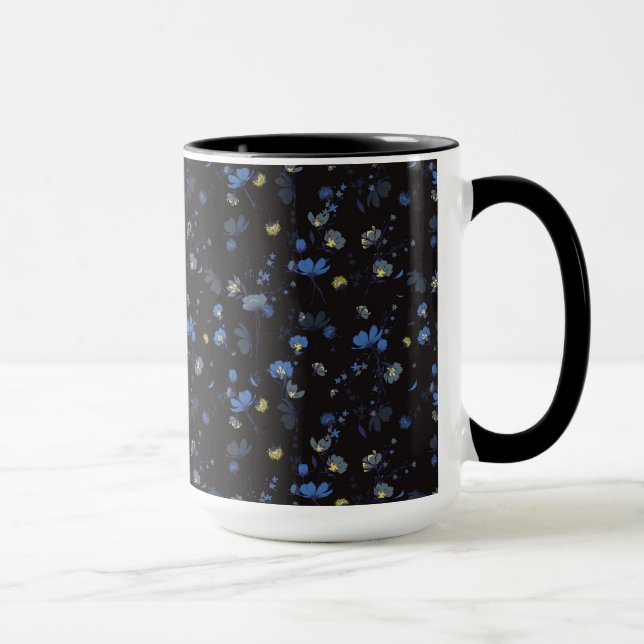 Mug Motif floral soufflé par vent (Droite)
