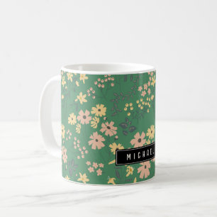 Mug Motif floral vert bohème moderne